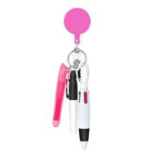 1set Nurse Pen Set Include 1 Piece Tip Highlighter 1 Piece Permanent Marker Pen And 1 Piece Retractable Ball Pen Pack With 1 Piece Nurse Badge Clip Retractable ID Name Reels