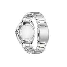 CITIZEN Men's Navy Blue Dial Vintage Style Stainless Steel Watch NJ0100-71L