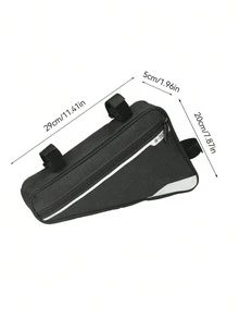 1pc B-SOUL Bike Bag Triangular Beam Bag Tube Saddle Bag Mountain Road Bike Riding Equipment Large Capacity - Black - View 3
