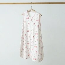 1 Túi ngủ không tay in hình hoạt hình thoải mái và mềm mại có khóa kéo và bảo vệ chống đá, thích hợp cho giấc ngủ của trẻ sơ sinh, phiên bản mới 2024 - Nhiều màu - Xem 1