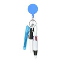 1set Nurse Pen Set Include 1 Piece Tip Highlighter 1 Piece Permanent Marker Pen And 1 Piece Retractable Ball Pen Pack With 1 Piece Nurse Badge Clip Retractable ID Name Reels