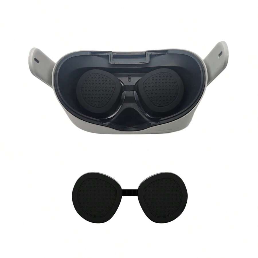 1 miếng đệm mặt nạ mắt silicon Oculus Quest 2, chống bụi, chống trầy xước, chống mồ hôi, chống trượt - màu đen - Xem 1