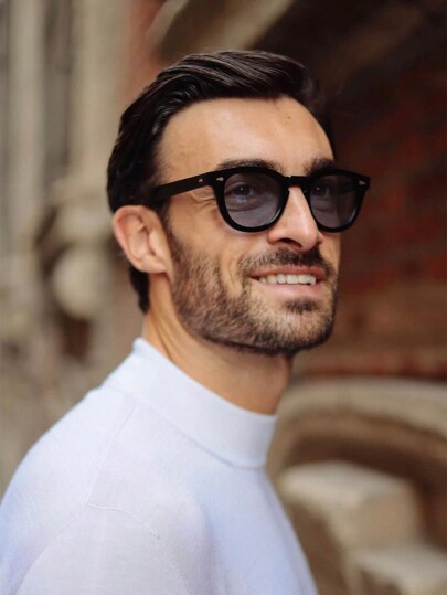 1 Stück Herren Retro ozeanfarbige quadratische Rahmen Infektiös modische klassische Lässig Brillen für den täglichen Arbeitsweg, Reisen und Strandurlaub Accessoires Brillen Schattierungen, passen zu Sweater, Jacke, Sweatshirt, Lederhose und Cargohose für Sommer, Strand, Outdoor, Reisen