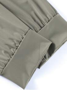 Pantaloni corti primaverili/estivi tinta unita con cerniera, tasca, vita elastica con cordino, adatti per jogging, fitness, escursionismo, attività all'aperto e uso casual