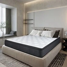 10/12/14 Inch Twin Full Queen King Mattress Gel Memory Foam Spring Hybrid Mattress In A Box - Dark Grey - View 3