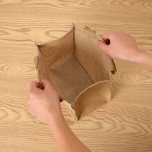 1pc Plain Linen Women's Tote Bag, Large Capacity For Daily Carry, Shopping, Party - Khaki - View 6