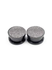 2 Peças Brincos de Alargador Aço Inoxidável Fosco Jateado com Rosca, Joias para Perfuração Corporal, Dilatador de Lóbulo da Orelha, Tamanhos de 6mm a 25mm
