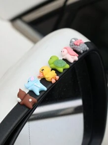 6pcs/Set Car Decor Animal Shaped Mini Ornaments - Multicolor - View 5