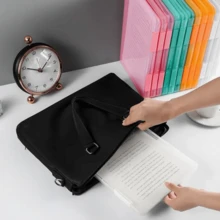 1pc Transparent Multi-Coloured PP Plastic Document Box - A4 Office Supplies Stationery Bill Storage Box - Desktop File Classification Storage Box - Exam Paper Folder With Buckle - Multicolor - View 5