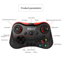Controlador de juego Mocute 056 para Android/VR, control remoto PUGB L1 R1 joystick móvil para teléfono celular, PC y Smart TV Box - Negro - Ver 5