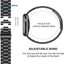 1pc Women's And Men's AppleWatch Band Replaceable Strap Wristband, Stainless Steel Adjustable Quick Release Waterproof Breathable Bracelet Compatible With Apple Watch Strap 38mm 40mm 41mm 42mm 44mm 45mm 49mm 46mm S10, Fashionable Casual Sport Bracelet Compatible With Apple Watch Bands Ultra 9 8 7 6 5 4 3 2 1 SE Smartwatch Accessories For Daily,Party,Summer Back To School Perfect Gift For Mother, Father, Lover, Student