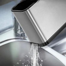 Organizador de Utensílios de Cozinha em Aço Inoxidável com Divisórias
