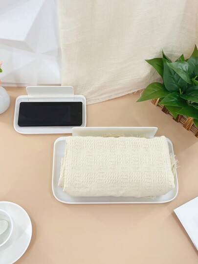 1pc Foldable Plastic Storage Rack Wall-Mounted Organizer For Small Items