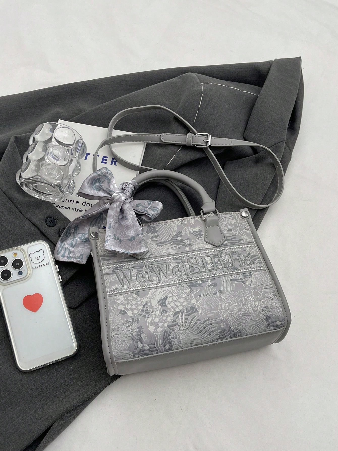 حقيبة يد نسائية قطعة واحدة عصرية – مطرزة من البولي...