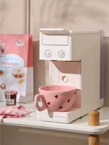 1 Set Pink Heart-Shaped Ceramic Dinnerware Set, Highly Attractive Ins Household Tableware, Including 3.3-Inch Dish, 4.5-Inch Bowl, Heart-Shaped Spoon, Handled Cup, 6-Inch Noodle Bowl, 7.8-Inch Plate, Chopsticks; Ideal Housewarming Gift With Creativity And Aesthetic Appearance School Supplies,Christmas Gift