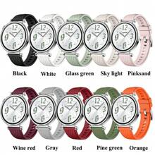 1pc 18mm Silicone Band For Hua Wei Gt4 41mm Original Green Silicone Band For Hua Wei Gt4 41mm 18mm Universal Band Girls Women