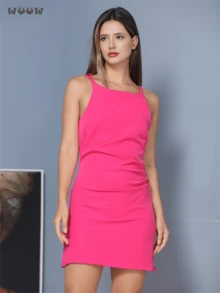 Women Dresses - Red - View 4