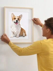 寵物定制禮品，定制數字狗肖像畫，為他/她的狗定制個性化禮品，定制寵物畫像，寵物定制藝術品 - 彩色 - 查看 5