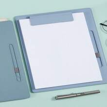 A4 Leather File Folder With Writing Board, PU Clipboard, Office Supply Document Holder,Back To School,School Supplies