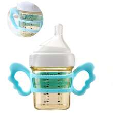 1只矽膠嬰兒奶瓶手柄，適用於直徑超過6cm的奶瓶，兼容Avent奶瓶，耐高溫（可達220℃），支持水煮消毒