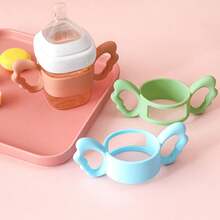 1只矽膠嬰兒奶瓶手柄，適用於直徑超過6cm的奶瓶，兼容Avent奶瓶，耐高溫（可達220℃），支持水煮消毒