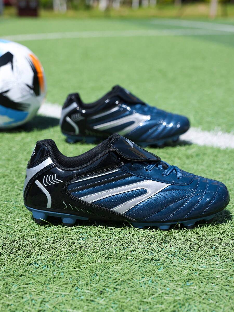 Men's Professional Football Training Shoes With Studs For Teenagers, Anti-Slip - Blue - View 1