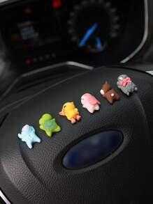 6pcs/Set Car Decor Animal Shaped Mini Ornaments - Multicolor - View 10