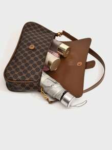 Dedoo 1pc Handbag 2024 New Fashion Handbag Joker Cowboy Long Stick Handbag 2024 New Advanced Texture Niche Original Shoulder And Underarm Slung, Suitable For Travel, Dating, Shopping, White-Collar Workers To Wear, Send Girlfriends Girlfriends And Other Scenarios. - Multicolor - View 5