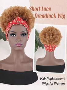 Alta Afro Puff Headwrap Coda di cavallo a stringa Ricciolo kinky Codino Wrap-Wig 2 in 1 Updo fascia per capelli extension per donne