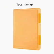 1pc Transparent Multi-Coloured PP Plastic Document Box - A4 Office Supplies Stationery Bill Storage Box - Desktop File Classification Storage Box - Exam Paper Folder With Buckle - Multicolor - View 8