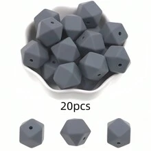 20pcs 14mm Hexagon Silicone Beads Loose Beads Charms For Necklace Bracelet DIY Crafts Keychain Making Accessories - Bead - View 19