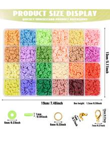 4800 pièces Kit de fabrication de bracelet en perles d'argile de polymère avec 48 couleurs, comprenant des pendentifs DIY, pour des cadeaux d'artisanat et la création de bijoux DIY
