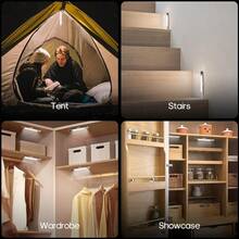 Đèn LED 3 màu cảm biến thông minh dưới đèn tủ Đèn đọc sách có thể sạc lại USB Đèn ngủ có thể điều chỉnh độ sáng Đèn đọc sách nghiên cứu từ tính Đèn ngủ phòng ngủ từ tính Đèn ngủ tự động bật tắt cảm biến chuyển động của con người Đèn ngủ cho tủ quần áo hành lang cầu thang - 3 màu - Xem 12