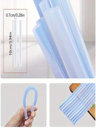 50pcs Mini Ultra-Clear Hot Melt Glue Sticks, 0.27 X 3.95in Smooth Transparent Adhesive, Odorless, Strong, Suitable For Most Glue Guns, DIY, Crafts, Wood Workshops, Plastics,Tool Accessories