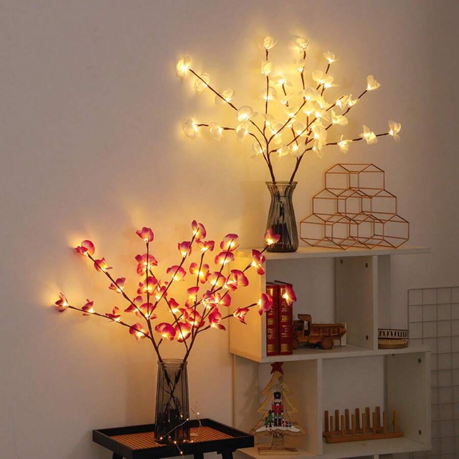 1 Dây Đèn Nhánh Cây Phalaenopsis Nhân Tạo 70cm20, Dây Đèn Trang Trí Phòng Bé Gái, Đèn Ngủ Trang Trí Sáng Tạo, Trang Trí Lễ Hội Đám Cưới, Bố Trí Cảnh Tiệc, Đèn Không Khí, Quà Tặng Sinh Nhật, Đèn Nhánh Đơn Giản, Đèn Bình Hoa, Mô Hình DIY Di Động - ánh sáng ấm áp - Xem 1