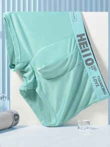 5pcs Men's Letter Printed Boxer Shorts - Multicolor - View 2