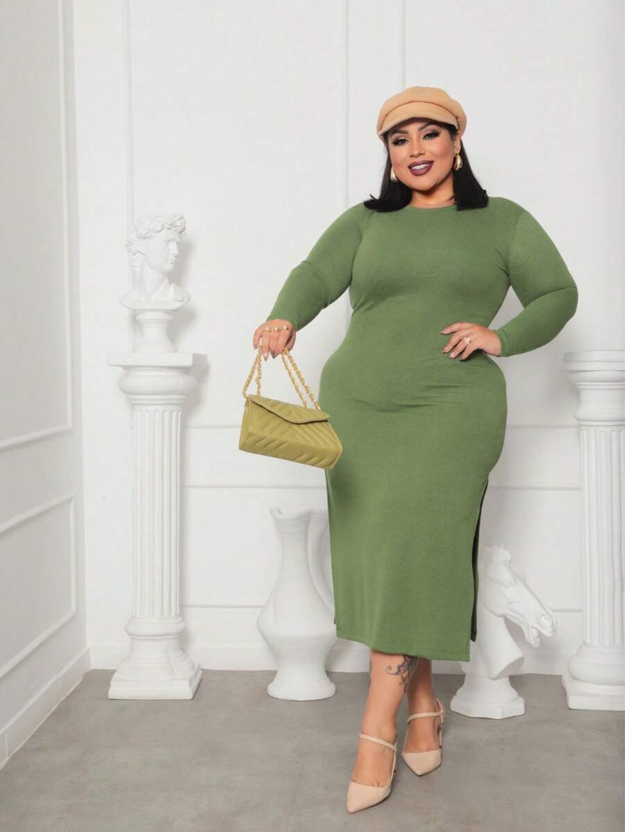 Plus Size Dresses - 綠色 - 查看 1
