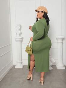 Plus Size Dresses - 綠色 - 查看 2