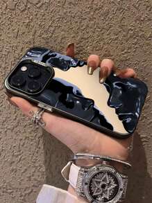 IMD Transparent Colored Drawing Anti-Drop Phone Case Compatible With IPhone