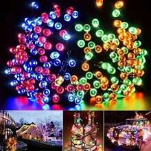 太阳能户外灯 IP65 防水太阳能灯，超亮户外太阳能灯，带 8 种照明模式，适用于派对花园庭院家庭节日树装饰照明，防水户外照明装饰，适用于花园、露台、阳台、圣诞节、婚礼、派对、万圣节、圣诞节、生日派对、节日、家居装饰 - 多色 - 查看 15