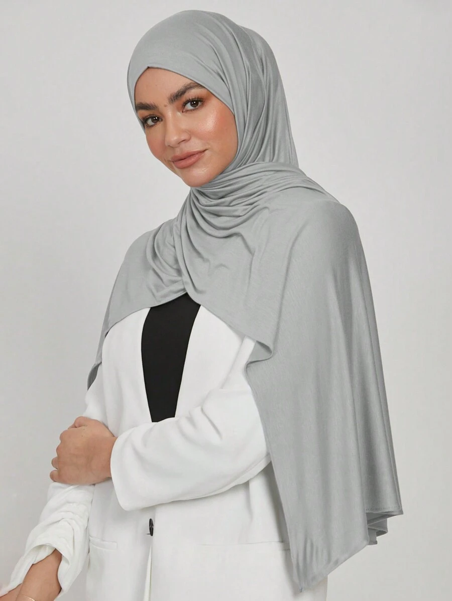 1 chiếc khăn trùm đầu Hijab cỡ lớn mới cho nữ màu trơn mềm mại thường ngày kiểu khăn xếp cổ điển Hijab cho khăn choàng Abaya mạng che mặt cho phụ nữ