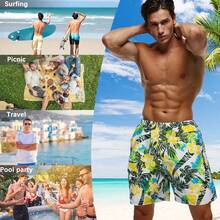 Short Playa Hombre Short Traje De Baño Hombre Bañadores - Naranja - Ver 10