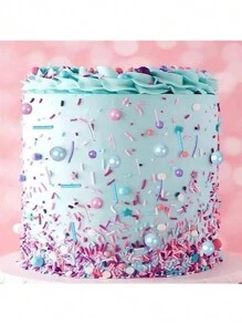 85g/3oz Sprinkles Cake And Cupcake Sprinkles WIth Assorted Shapes And Sizes For Parties, Metallic Sprinkle Mix For Cookies, Ice Cream, Cake And Cupcake Decorating - Multicolor - View 4