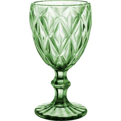 VITTORI MX Juego 6 Copas Vino Agua Cristal Labrado Vidrio Color Vintage