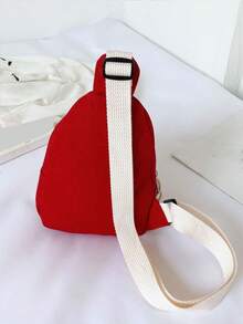 Red Strawberry Children's Mini Crossbody Bag With Zipper, Suitable For Daily Use - Red - View 5