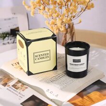 1 件新款 2024 黑/白杯玻璃罐香薰蜡烛，植物蜡香味蜡烛，送给女性朋友、母亲、女朋友、妻子、父亲、女儿、儿子、圣诞礼物、无烟香薰蜡烛、房间装饰、礼物的理想礼物 - 多色 - 查看 15