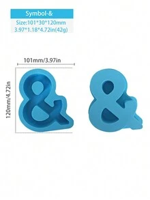 26 Letter Symbol Silicone Mold, Desktop Jewelry Candle Baking Creative Cake Mold Resin Drop Glue Mold - Multicolor - View 6