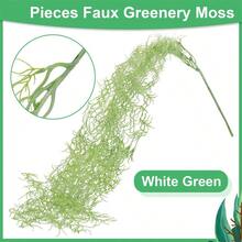 6pcs Artificial Green Moss Spanish Moss Potted Plant Hanging Moss Flower Garland Suitable For Indoor And Outdoor Crafts Decoration - Multicolor - View 7