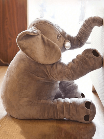 40 厘米/15.7 英寸 大象毛绒玩具柔软大象填充动物娃娃婴儿枕头可爱灰色大象毛绒玩具娃娃玩具儿童生日礼物女朋友男朋友情人节礼物家居装饰派对用品家居装饰、房间装饰大象、大泰迪熊、婴儿枕头