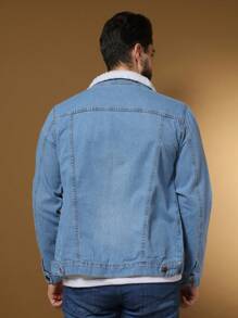 Men Denim Jackets - Rửa trung bình - Xem 2